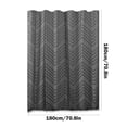 thumbnail image 3 of Liquidation des Offres du Jour! Rideau de Douche en Tissu Boho Rideau de Salle de Bain avec Pompon Rideau de Bain en Tissu Texturé Ensemble de Rideau de Douche Moderne avec Crochets, 3 of 6