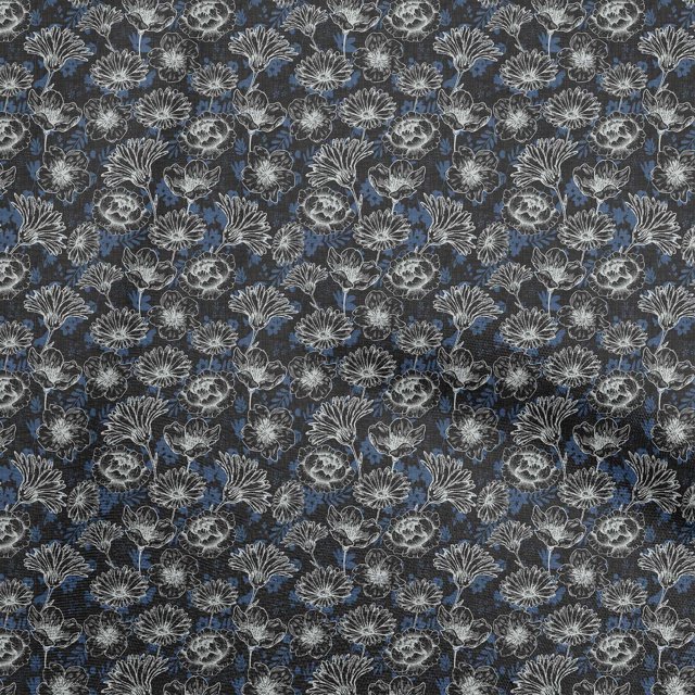 oneOone Velvet Black Fabric Tropical Sewing Craft Projects Fabric Prints By Yard 58 Inch Wide