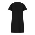 thumbnail image 4 of Bocqde Robes d'Été pour Femmes, Mode Décontractée, Manches Courtes, Col Rond, Mini Robe Confortable, Respirante, Plissée sur la Poitrine, 4 of 4