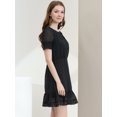 thumbnail image 4 of INSPIRE CHIC Women's Ruffle Hem Short Puff Sleeve Party A-Line Mini Dress, 4 of 6