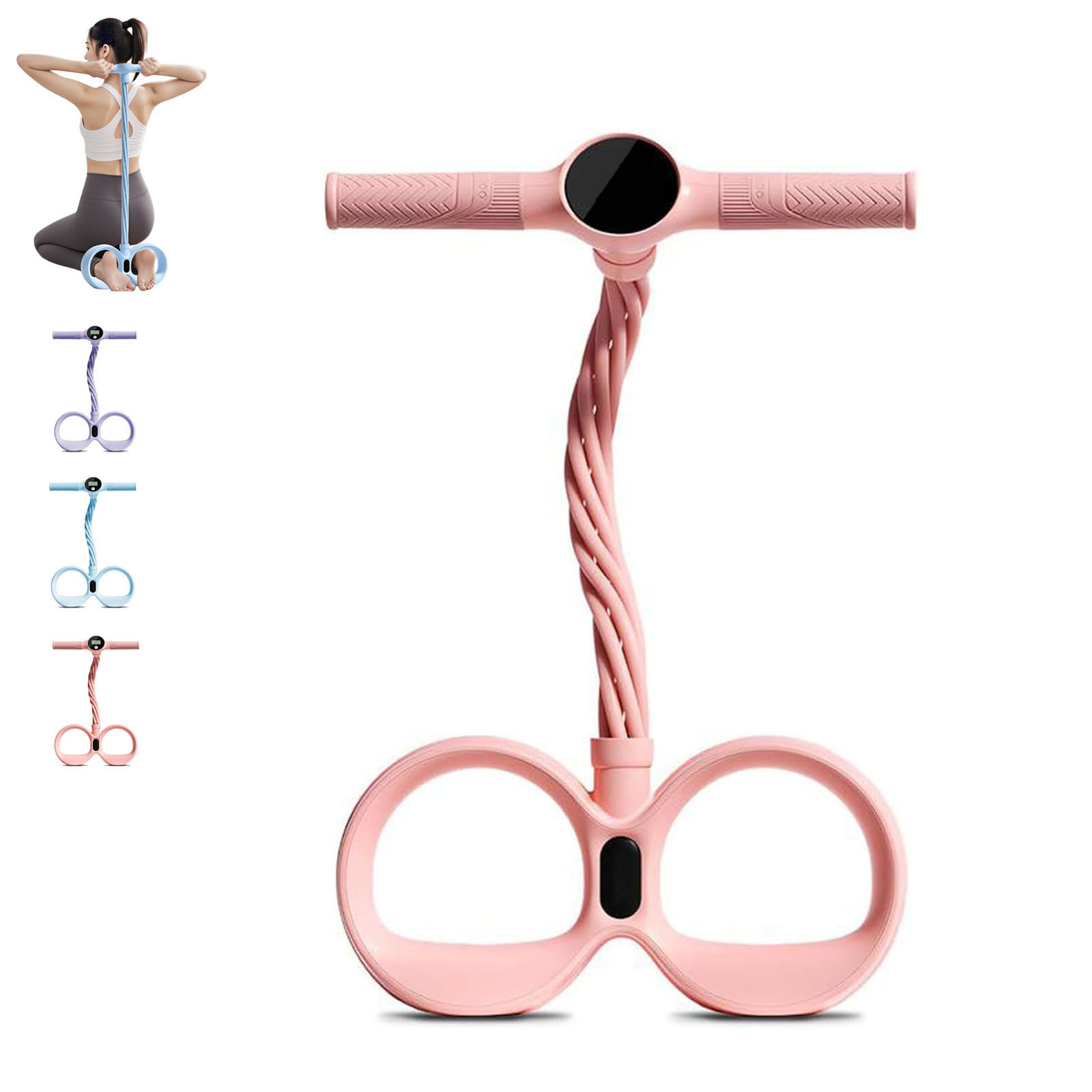 Sentmoon Resistance Bands for Working out Elastic Bands for Exercise Foot-Operated Resistance 6-Tube Yoga Training Resistance Device