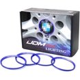 thumbnail image 1 of iJDMTOY (4) Bouchon de Centre de Roue en Aluminium Bleu Anodisé Entourant les Garnitures de Décoration de Bague Compatibles avec BMW Tous 68 Mm, 1 of 5