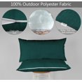 thumbnail image 4 of Vargottam Indoor/Outdoor Polyester Fabric Lumbar Pillow With Insert, All-Weather Waterproof Decorative Throw Pillow for Patio Furniture-Set of 2 - Teal Blue, 4 of 7