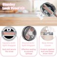 thumbnail image 3 of 6PCS White Stanley Cup Accessories Set Fit for Stanley Cup 30oz 40oz. Including Handle Charm, Personalized Initial Sticker, Straw Topper, Sparkly Silicone Boot, Spill Proof Stopper (Letter-H), 3 of 5