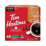 Tim Hortons 100% Colombian Dark-Medium Roast Coffee Pods, Smooth, Well Balanced & Crisp Flavour, Rich Taste, 48 Count