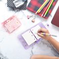 thumbnail image 3 of 2 Sets Mini Transparent 3 Ring Binder Covers Mini Binder Daisy PVC Notebook Loose Leaf Binder 3 Ring Journal Notebook Round Ring Binder Cover Protector for Diary Journal, 3 of 6