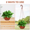 thumbnail image 3 of 10Set Brown Plastic Hanging Planter Basket Set for Garden 43X5.15X3.14in, 3 of 8