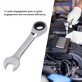 thumbnail image 3 of Ratcheting Wrench, 13mm  Steel Ratchet Spanner Short Handle  For Bike Repair, 3 of 8