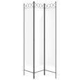 thumbnail image 2 of vidaXL 3-Panel Room Divider White 120x200 cm Fabric, 2 of 5