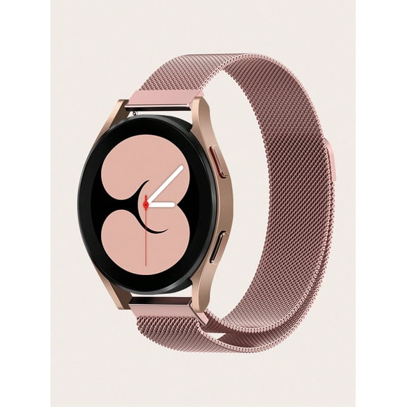 1 Pce Bracelet de Montre Milanais Noir Magnétique en Acier Inoxydable Compatible avec Samsung Galaxy Watch 6/5/4, Convient aux 40mm/42mm/43mm/44mm/45mm/46mm /47mm