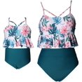 thumbnail image 1 of Maillot de Bain Fille Taille Haute Deux Pièces Bikini Ensemble Tenue de Bain, 1 of 7