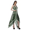 thumbnail image 2 of Moomaya Robe à Ourlet Asymétrique pour Femmes, Robe à Bretelles Spaghetti à Dos Nu avec Mouchoir, 2 of 4