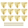 thumbnail image 1 of Uxcell 12 Pack Decorative Box Corner Cover, 40mm Metal Edge Guard, Furniture Corner Edges Protector with Screws, Gold, 1 of 6