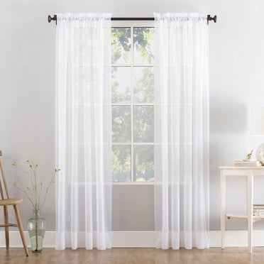 Mainstays Marjorie Sheer Voile Window Curtains Panel Pair