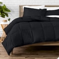 thumbnail image 1 of Bare Home Goose Down Alternative Comforter Set - 3 Piece Set - Oversized Queen, Black, 1 of 7