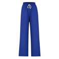 thumbnail image 4 of Pants for Women, Womens Fashionable Striped Printed Drawstring Wide Leg Pants, 4 of 4