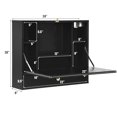 thumbnail image 3 of Giantex Wall Mounted Desk, Multi-Function Floating Desk w/Storage Drawer & Shelves, Wall Mounted Computer Desk for Home & Office, Black, 3 of 6