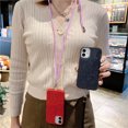 thumbnail image 2 of Mobile Phone Nylon Hanging Ropes with Card Detachable Neck Cords Anti-lost Crossbody Necklace Lanyards Strap Cellphone Accessory Purple, 2 of 5