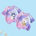 thumbnail image 2 of Jamicy Chemises de Bain pour Filles Cadeau pour Enfants Hauts Mignons pour Filles 2 Pcs Manches Courtes T-Shirts d'Été Mode T-Shirts Graphiques Col Rond Chandail Tee, 2 of 3