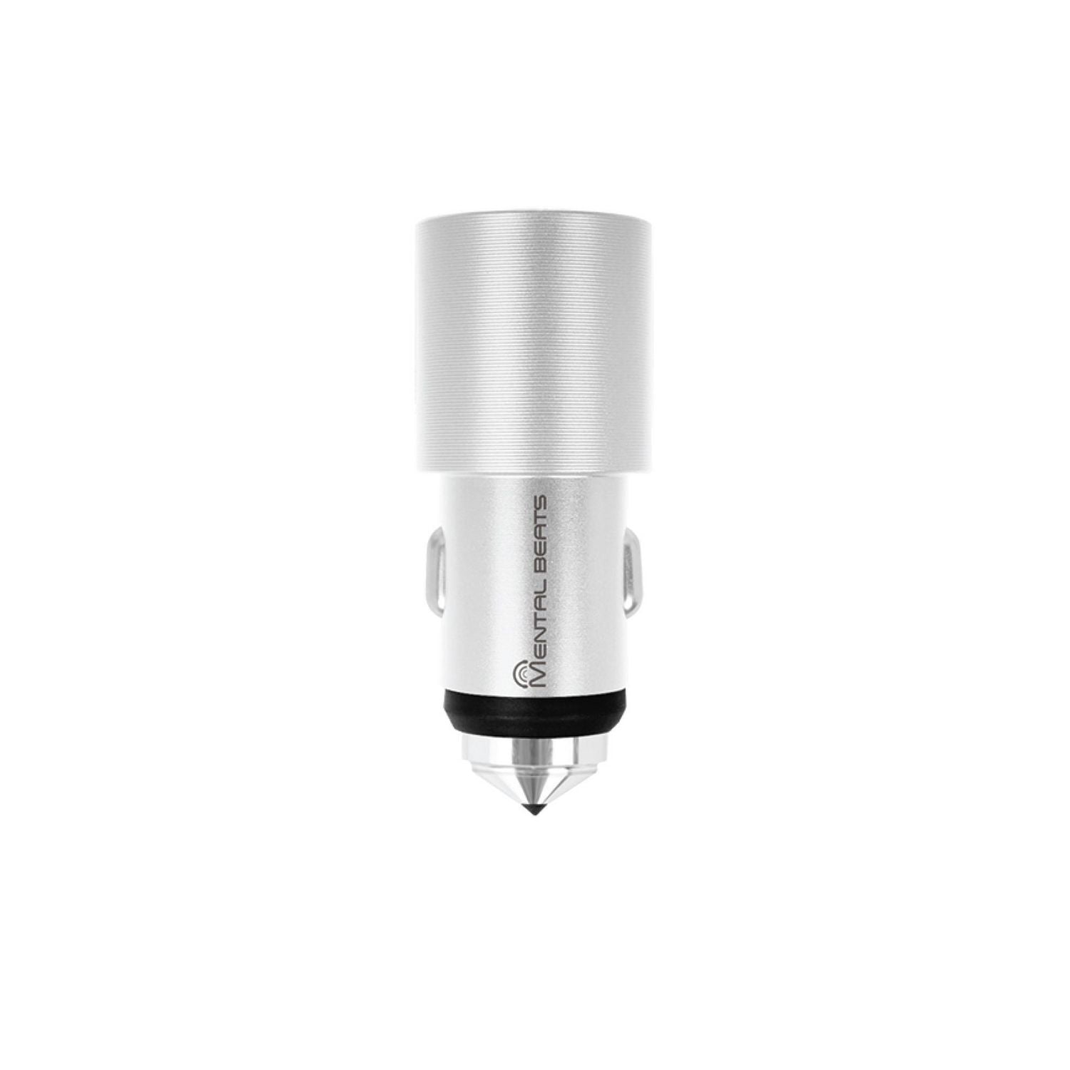 M 2 USB Car Charger Adaptor - Silver