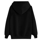 Hoodies for Women Zip up Hoodie Women Full Zip Long Womens Hoodie Sweatshirt Hooded Pullover Sweatshirt Zipper Hoodies Women's Autumn Winter Pullover Tops Long Sleeved Black XXL