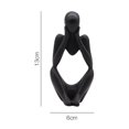 thumbnail image 3 of GUOOL Abstract Sculpture Handmade Resin Thinking Man Home r rative Figure Hand Black, 3 of 9