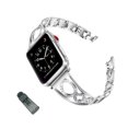 thumbnail image 1 of Bracelet de Montre en Acier Inoxydable HL, Bracelets Réglables pour Apple IWatch Series SE/1/2/3/4/5/6 pour Femmes - Argent, 1 of 1