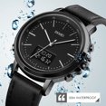 thumbnail image 4 of SKMEI Mens Watch Minimalism Analog Digital Watch with Alarm Stopwatch LED Backlight Leather Strap Classic Electronic Wrist Watch, 4 of 7