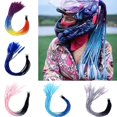 thumbnail image 3 of Braids Pigtails Motorcycle Helmet Braid Ponytail Motorbike Helmet Riding CS, 3 of 8