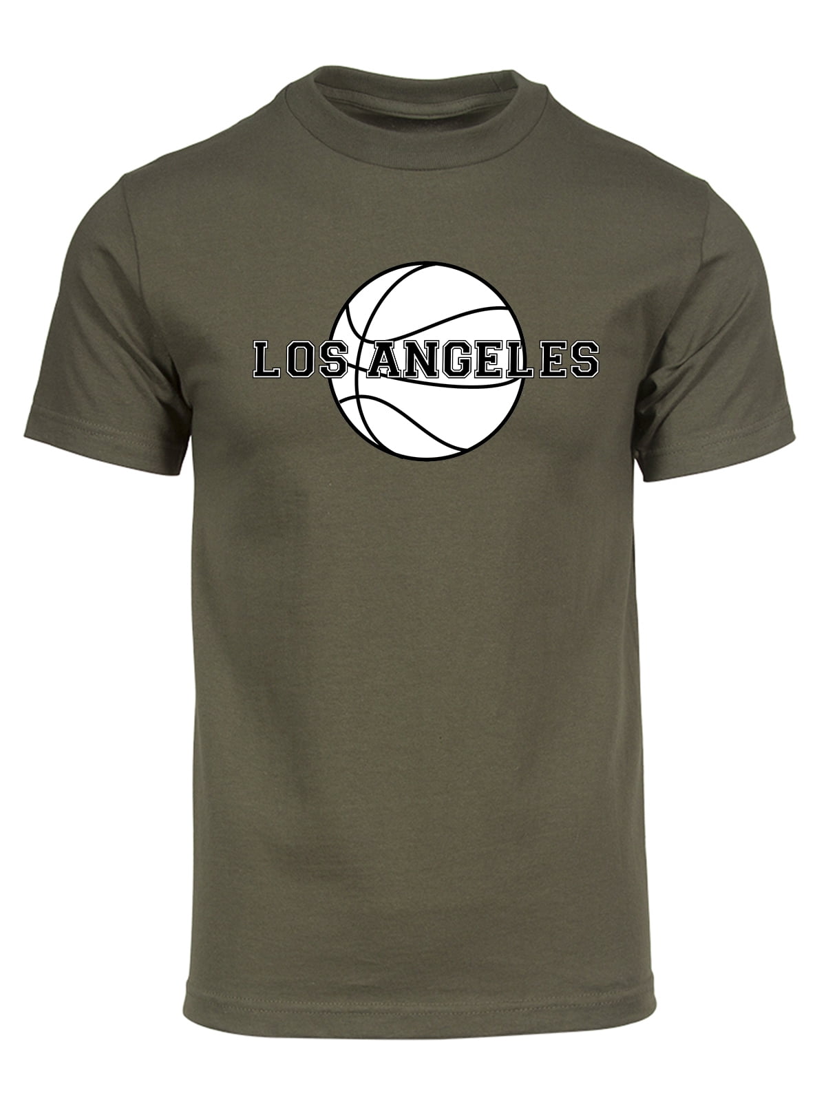 Gravity Threads T-Shirt de Basketball à Manches Courtes pour Hommes Los Angeles - Olive - 3TG