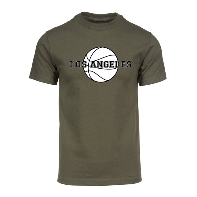 Gravity Threads T-Shirt de Basketball à Manches Courtes pour Hommes Los Angeles - Olive - TG