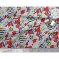 thumbnail image 3 of Soimoi Red Rayon Crepe Fabric Leopard & Wild Animal Skin Print Fabric by Yard 46 Inch Wide, 3 of 3