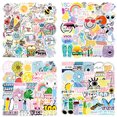 thumbnail image 4 of 50 Pcs Nordic Style Fresh Natural Green Plants Sticker Laptop Suitcase Scrapbooking Decor Kids Classic Toy Decal Sticker, Purple, 4 of 6