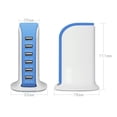 thumbnail image 4 of 30W 6 Port USB Charger DC 5V 6A Universal Power Adapter Socket Smart Phone Desktop Charger For Phone ,Easy to Use, 4 of 6