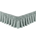 thumbnail image 4 of Solid Color Bedding Elastic Bed Apron Dust Proof Bedspread Non Slip Bed Skirt *Grey Dog Cut Furniture Protector, 4 of 5
