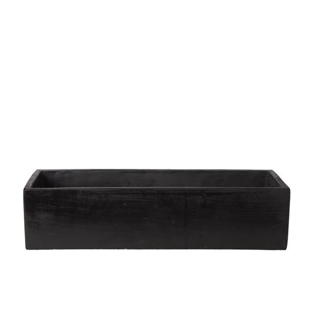 Urban Trends Collection 39806 Cement Rectangle Flower Pot, Gray - Large