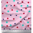 thumbnail image 1 of Soimoi Poly Georgette Fabric Square,Dot & Triangle Geometric Printed Craft Fabric by The Yard 52 Inch Wide, 1 of 3