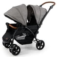 thumbnail image 1 of OLAKIDS Double Stroller, Foldable Baby Tandem Stroller with Djustable Backrest Canopy Footrest, 5-Point Harness, Storage Basket, Convertible Compact Lightweight Twin Stroller for Infants and Toddlers, 1 of 9