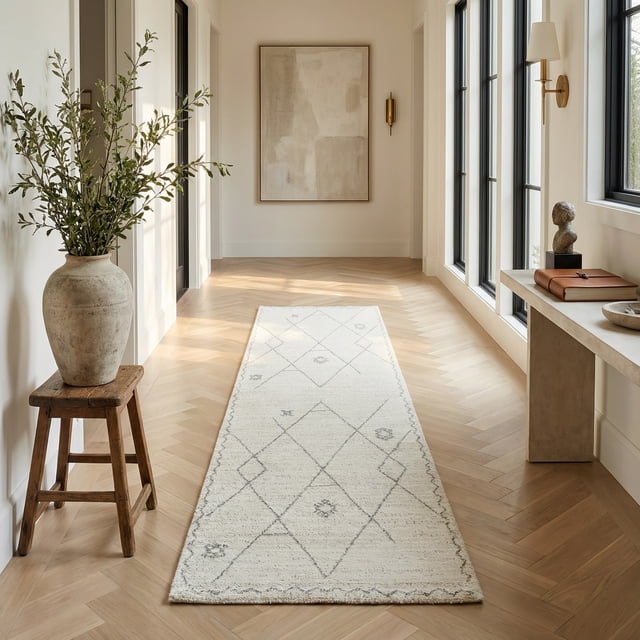 Rug Branch Casa Abstract Indoor Area Rug, Beige Cream, Boho - Living Room, Bedroom, Dining Room, and Kitchen