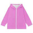thumbnail image 4 of TIMIFIS Chandails pour Enfants Roses à Fermeture Éclair Manches Longues Couleur Unie Décontractés Sport à Capuche Automne et Hiver Vêtements d'Extérieur pour Filles et Garçons, 4 of 8
