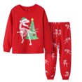thumbnail image 1 of AJIWYH Pyjamas de Noël pour Enfants en Coton à Manches Longues Assortis pour les Fêtes, Ensemble de Pyjamas pour Garçons et Filles, Pyjamas de Noël pour Enfants Rouge, 5-6 Ans, 1 of 3
