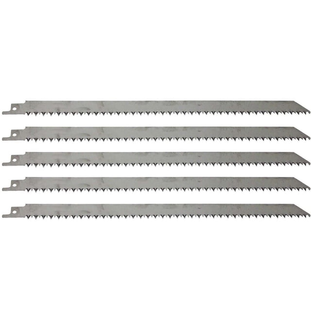 12 Inch Stainless Steel Cutting for Meat and Bone Compatible with Reciprocating Saws 5-Pack Heavy Duty Performance