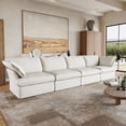 thumbnail image 4 of Sodrens Modular Sectional Sofa,Modern Linen Fabric Couch Free Combination Sofa,4-Seat Sofa for Living Room,White, 4 of 10