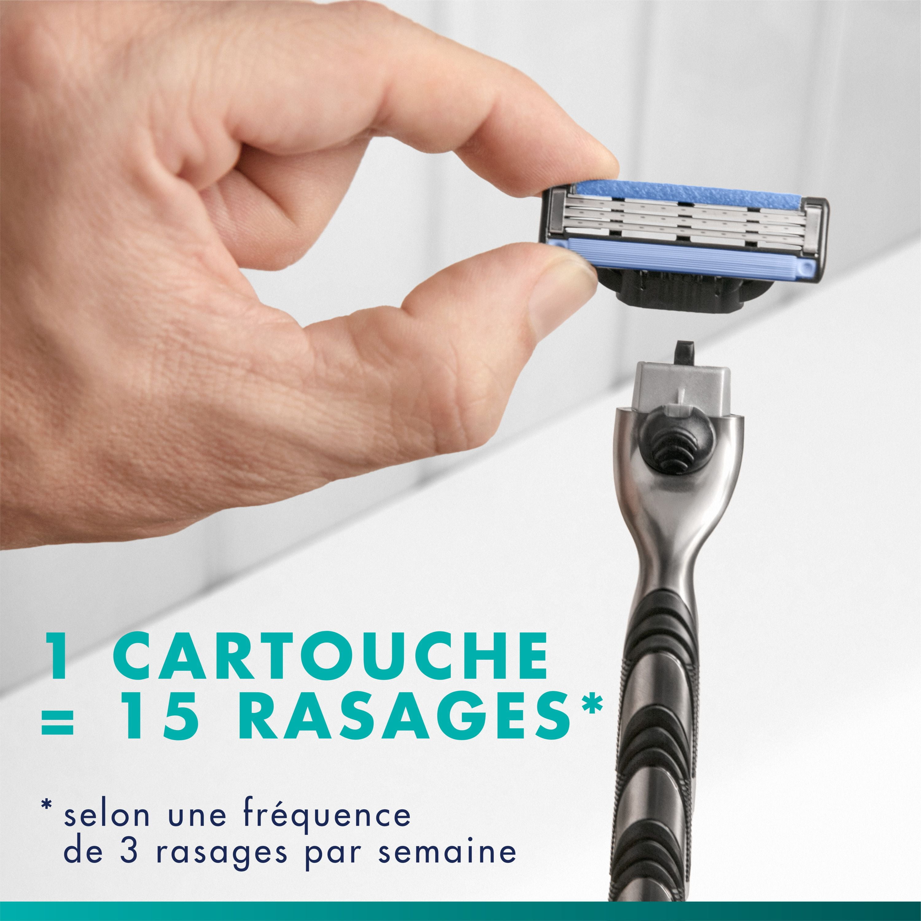Gillette Mach3 Recharges de Lames de Rasoir Cartouches de Rasoir, Recharges de Rasoir pour Hommes avec Bande Lubrifiante, Lames de Rasoir à 3 Lames pour un Rasage de Près 12ct