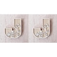 thumbnail image 1 of 5 Inch Wooden Letters for Wall Decoration – for 's Room Craft Projects Name Signs Weddings and Home ,2 Pack, 1 of 6
