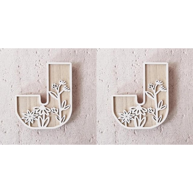 5 Inch Wooden Letters for Wall Decoration – for 's Room Craft Projects Name Signs Weddings and Home ,2 Pack