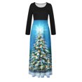 thumbnail image 4 of Joyeux Noël TIMIFIS Femmes Mode d'Automne Femmes Manches Longues Amples Unies Robes Maxi Décontractées Longues Robes Robe de Cocktail Robe de Fête Ligne A Vintage Robes de Retour à la Maison, 4 of 6