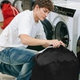 thumbnail image 4 of Canadian Linen Nylon Laundry Bags, 24"x36", 2 Pack, Drawstring Clothes Organizer Waterproof Fabric Durable Storage Bag Hamper, Blue + Black, 4 of 9