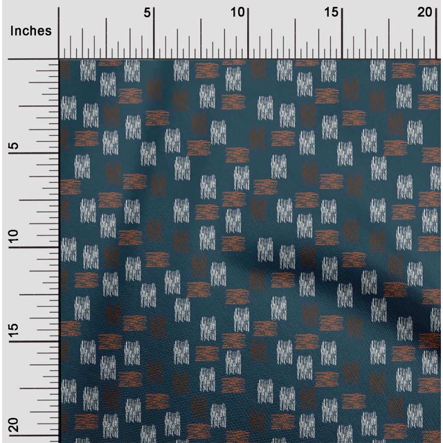 oneOone Georgette Viscose Fabric Brush Stroke Ikat Print Fabric BTY 42 Inch Wide
