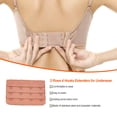 thumbnail image 4 of Baohd Extension Strap Bra Extenders Buckle 4 Hook Breathable Practical Accessories Adjustable Replacement 3 Rows Underwear clay color, 4 of 6